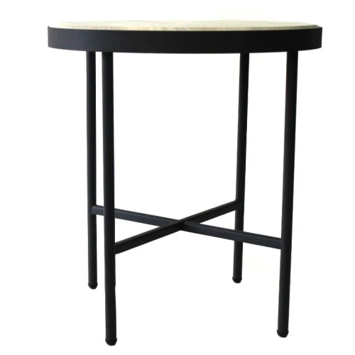 Стол журнальный МеталлАрт М011 МАЛЫЙ бежевый дуб/черный