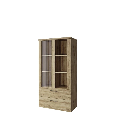 DOORSET, Шкаф с витриной 1V2S3N. Цвет ДУБ НАВАРРА