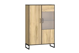 Шкаф-витрина Виртон-21, Дуб крафт золотой