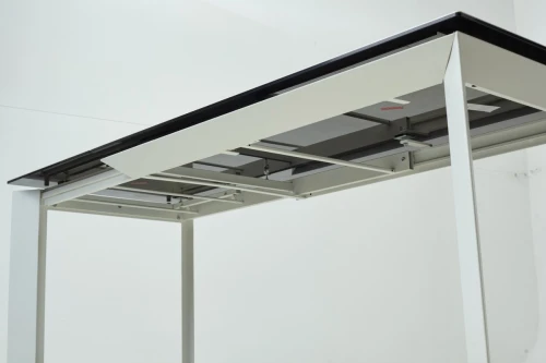 Стол CREMONA 180 KL-188 Контрастный мрамор матовый, итальянская керамика/ белый каркас, ®DISAUR