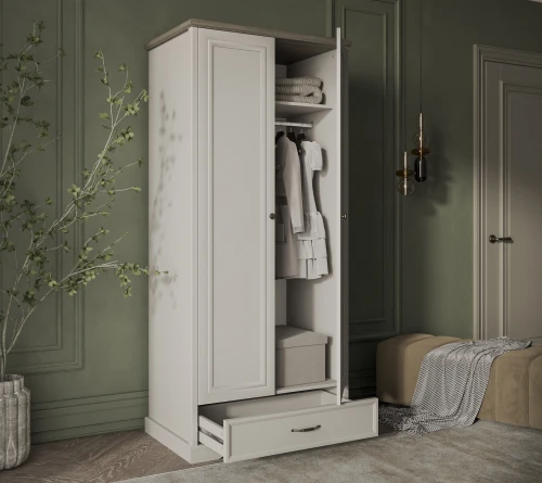 TOSCANA NEW, Шкаф 2DG1S. Цвет ПЕРСИДСКИЙ ЖЕМЧУГ/КАНЬОН