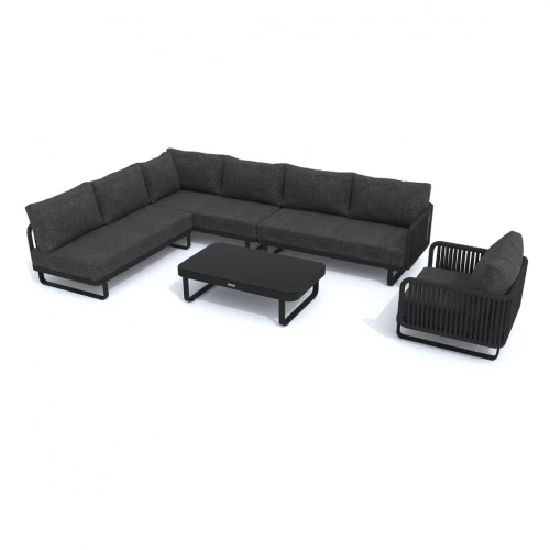 Лаунж зона угловая BELLISA модульная маренго