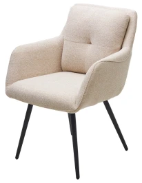 Стул VALLEYS Бежевый Lake-110, ткань / черный каркас / Товарный знак DISAUR