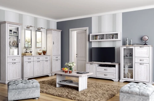 Полка навесная 1V, MONAKO, цвет Сосна винтаж