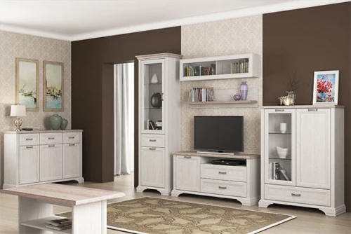 Полка навесная 1V, MONAKO, цвет Сосна винтаж