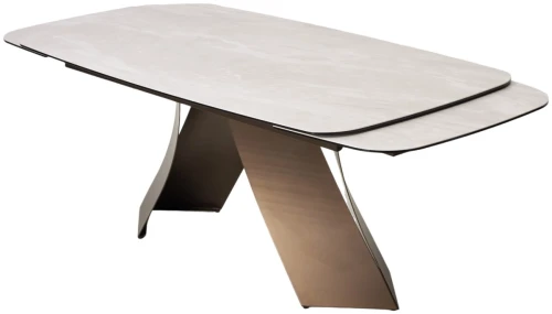 Стол YON 180 TL-109, испанская керамика / Шоколадное золото каркас, ®DISAUR