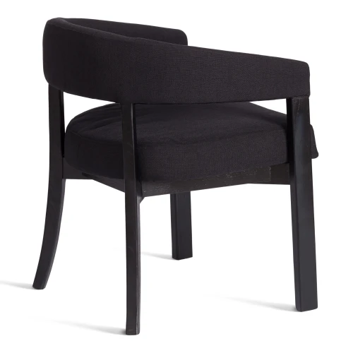 Стул SURTUR дерево вяз/ткань лен, черный/черный лен, 54х53х74 см