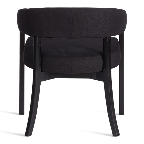 Стул SURTUR дерево вяз/ткань лен, черный/черный лен, 54х53х74 см