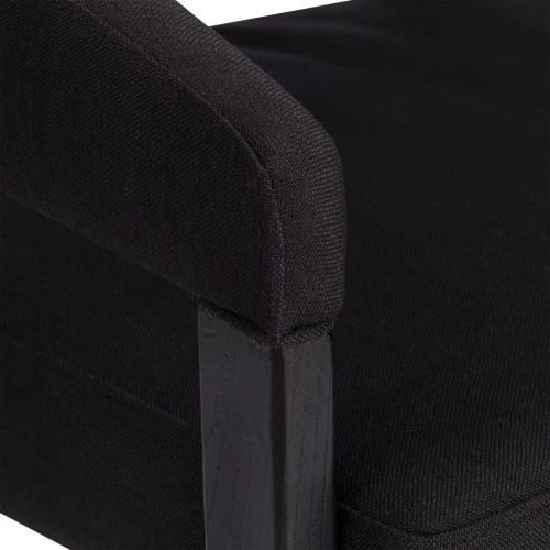 Стул SURTUR дерево вяз/ткань лен, черный/черный лен, 54х53х74 см