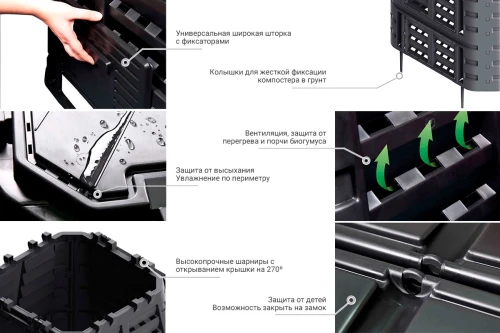 Компостер 1000 л. 2020