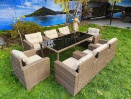 Обеденная группа на 8 человек Сантьяго (9 предметов) Brown