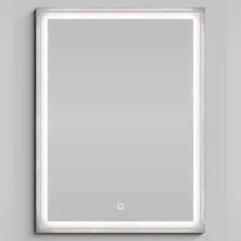 Зеркало Лайт 60, Мрамор Серый софт тач ПВХ 4044-1