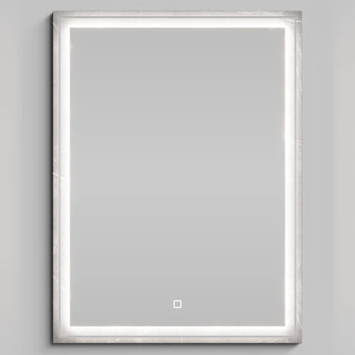 Зеркало Лайт 60, Мрамор Серый софт тач ПВХ 4044-1