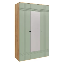 Шкаф распашной трехдверный Вега Саксония серо-зеленый
