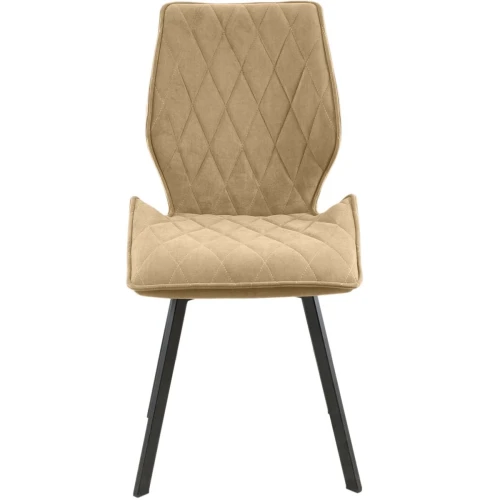 Стул «Амаретто», велюр Бренди крем, каркас вращения черный