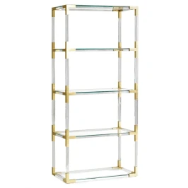 Стеллаж Роялти MH-1780NC-5, 80х35х168 см, прозрачный