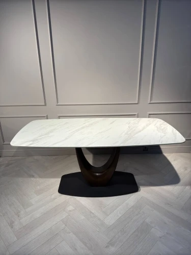 Стол обеденный Римини MC3020-180WT, 180х90х76 см, белая керамика