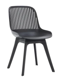 DC271 Стул пластиковый, ЧЕРНЫЙ, ноги черные