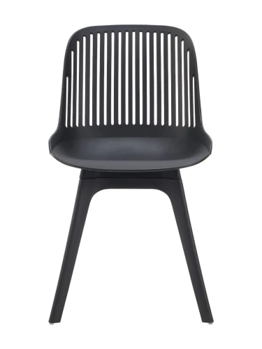 DC271 Стул пластиковый, ЧЕРНЫЙ, ноги черные