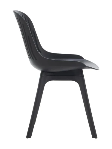 DC271 Стул пластиковый, ЧЕРНЫЙ, ноги черные