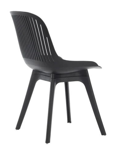 DC271 Стул пластиковый, ЧЕРНЫЙ, ноги черные