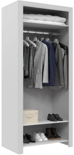 Шкаф «Эстель 2Д» КМК 0738.13-01, Белый/ Белый глянец