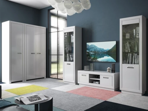 Шкаф «Эстель 2Д» КМК 0738.13-01, Белый/ Белый глянец