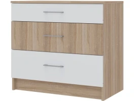 Комод «Алёна» 3ящ, Дуб сонома/Белый