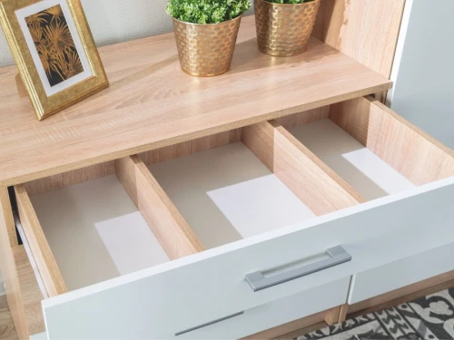 Комод «Алёна» 3ящ, Дуб сонома/Белый