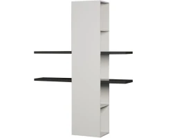 Полка «Альда» КМК 0782.10, черный/белый глянец