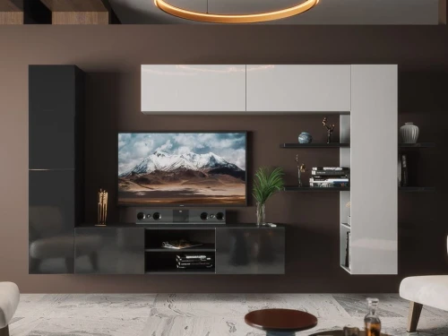 Полка «Альда» КМК 0782.10, черный/белый глянец