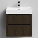 Тумба Бонум 1, 60 подвесной, Дуб цвет 14 Vodok с раковиной в комплекте