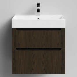 Тумба Бонум 1, 60 подвесной, Дуб цвет 14 Vodok с раковиной в комплекте