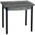 Эко 80х60 стол обеденный раскладной с ящиком / пасадена/черный