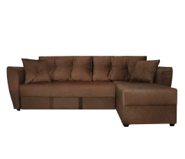 Диван угловой Амстердам велюр коричневый 160