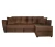 Диван угловой Амстердам велюр коричневый 160