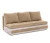 Диван прямой, еврокнижка "Оскар" 144, велюр бежевый, ППУ