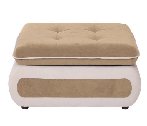 Диван прямой, еврокнижка "Оскар" 144, велюр бежевый, ППУ