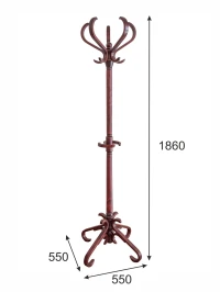 Вешалка напольная В 10Н махагон