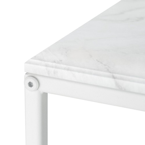 Стол журнальный МеталлАрт М002 белый мрамор/белый