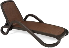 Шезлонг Nardi Alfa с подлокотниками, коричневый-кофе