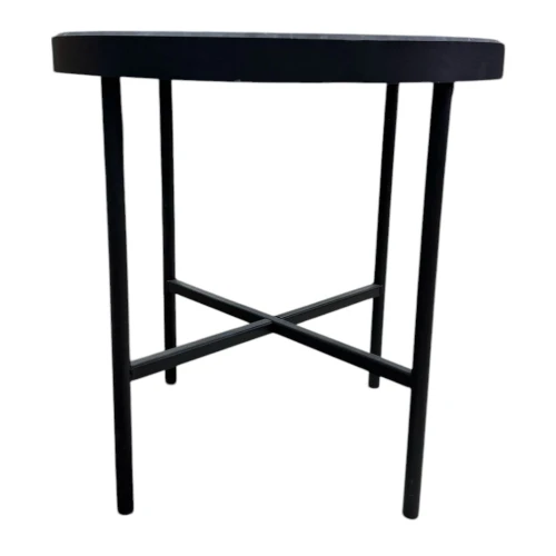 Стол журнальный МеталлАрт М011 МАЛЫЙ черный мрамор/черный