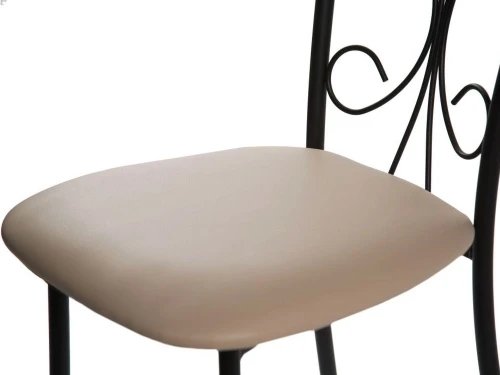 Стул Неаполь ДП2-16, кожзам Линкольн беж, каркас черный матовый