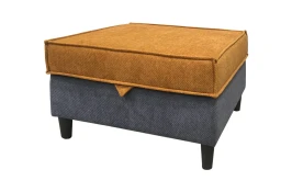 МЯГКАЯ МЕБЕЛЬ, Пуф LOFT. Цвет PALACE STEEL/PALACE GOLD