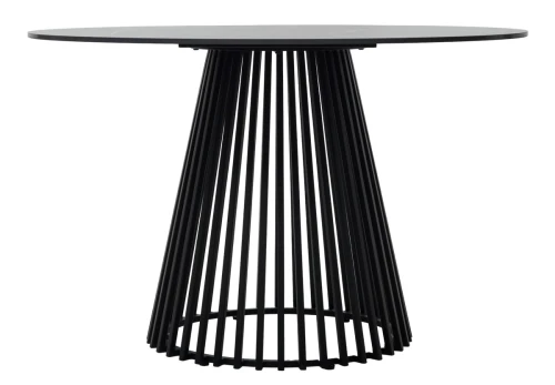 Стол TERNI 120 MATT BLACK MARBLE SOLID CERAMIC Черный мрамор матовый, керамика /Черн.каркас, ®DISAUR