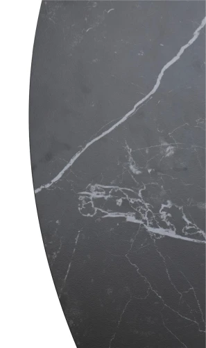 Стол TERNI 120 MATT BLACK MARBLE SOLID CERAMIC Черный мрамор матовый, керамика /Черн.каркас, ®DISAUR