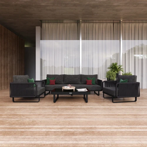 Лаунж зона BELLISA с трехместным диваном - маренго