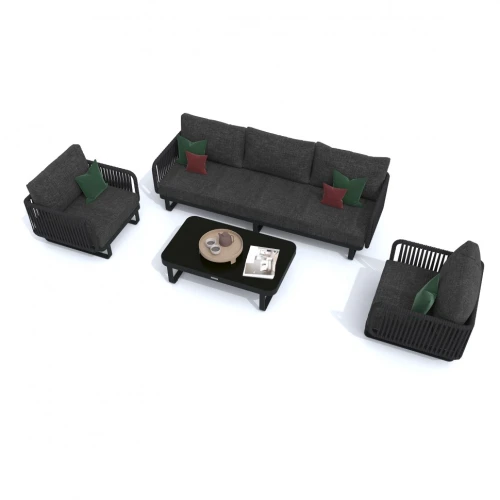 Лаунж зона BELLISA с трехместным диваном - маренго