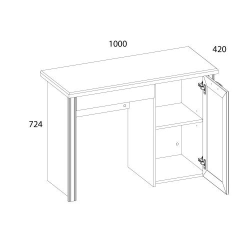 Стол 1D1S, MONAKO, цвет Сосна винтаж/дуб анкона