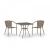 Комплект плетеной мебели T282BNT/Y137C-W56 Light brown 2Pcs